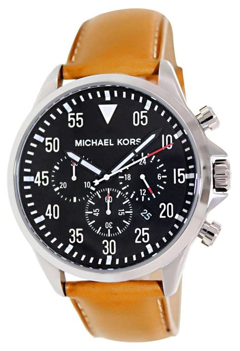 all stainless steel michael kors watch|Michael Kors black chronograph watch.